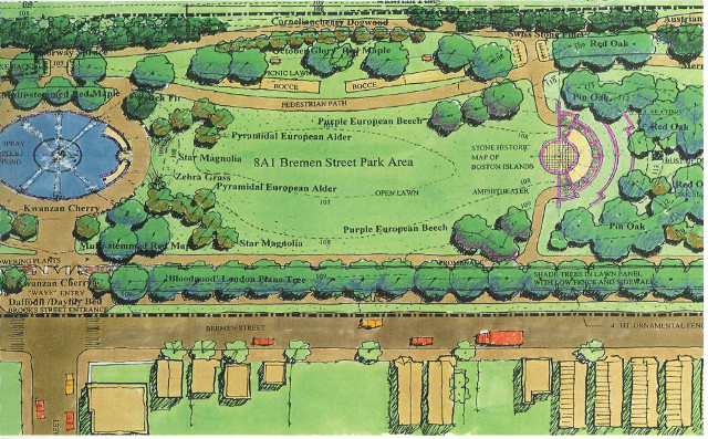 Bremen Street Park: proposed plan as part of C/AT mitigation