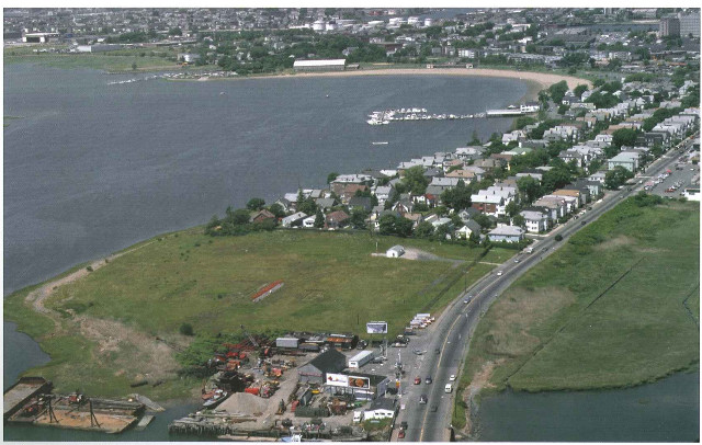 Aerial view of Baywater neighborhood and Constitution Beach