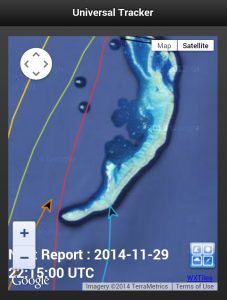 Tracks of the other competitors showing just how close other boats came.