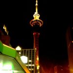 Auckland's Skytower at night