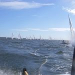 Looking upwind after a top 10 finish at V15 Midwinters in 2008